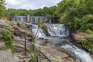 A. A. Miller dam and the upper section of Desoto Falls on the Little River at Desoto State park