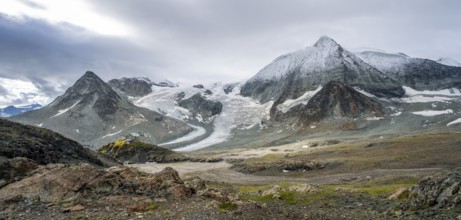 Summit of Mont Blanc de Cheilon and glacier Glacier de Cheilon, Valais Alps, Valais, Switzerland,