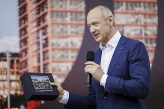 Roland bush, CEO of Siemens AG, pictured at the laying of the foundation stone for Siemensstadt