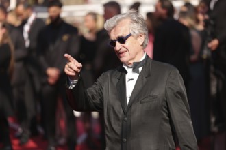 Cannes, France, 25 May 2024: Wim Wenders at the closing ceremony on the red carpet of the Palais