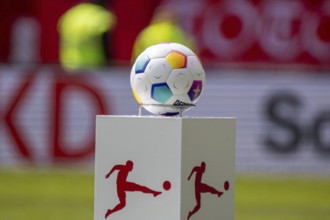 Kaiserslautern, 20 April 2024: Close-up of the Derbystar Bundesliga Brillant APS, the official