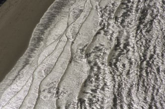 Wave, water, beach, North Sea, Elbe, Schleswig-Holstein, Lower Saxony, Hamburg, aerial view