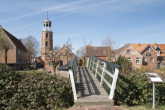 Townscape, Backyards, Ditzum, East Frisia, Lower Saxony, Germany, Europe