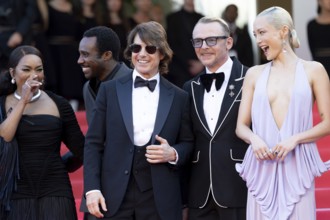 Cannes, France - 14.5.2024: Angela Bassett, Tom Cruise, Simon Pegg and Pom Klementieff during the