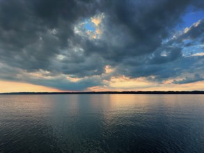 Sunrise at Lake Starnberg, Tutzing, Bavaria, Germany, Europe