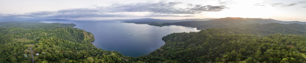 Aerial view, South Pacific and rainforest, Osa Peninsula, Punterenas Province, Costa Rica, Central