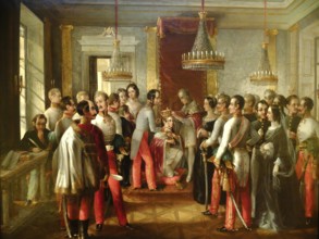 The coronation of Franz Joseph (which never actually took place) in the throne room of the