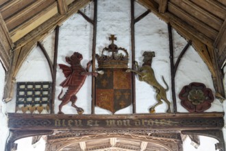 Church of Saint Nicholas, Rushbrooke, Suffolk, England, UK, reputed Coat of Arms of King Henry the
