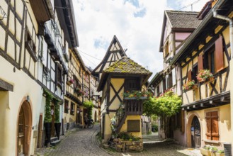 Medieval village and colourful half-timbered houses, Eguisheim, Plus beaux villages de France,