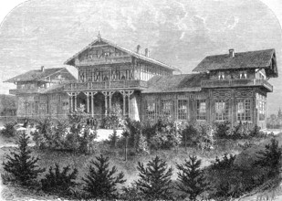 Laboratory, office and official residence of the Hüningen hatchery, Alsace, France, in 1885,