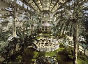 The conservatory, interior view, Nice, Riviera, France, around 1895, Historic, digitally restored