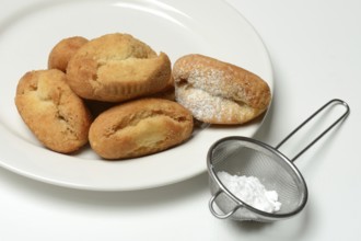Schenkeli on a plate, sweet pastry for carnival time, Switzerland, Europe