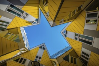 ROTTERDAM, NETHERLANDS, MAY 11, 2017: Cube houses innovative cube-shaped houses by architect Piet