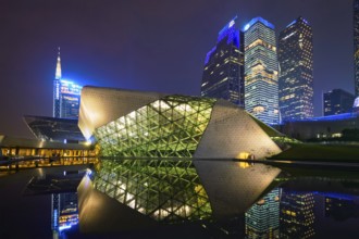 GUANGZHOU, CHINA, APRIL 27, 2018: Guangzhou Opera House designed by famous Iraqi architect