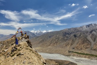 View of Spiti valley in Himalayas. Spiti valley, Himachal Pradesh, India, Asia