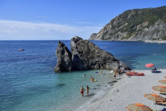 Monterosso Beach, Spiaggia di Fegina, Cinque Terre, Province of La Spezia, Liguria, Italy, Europe