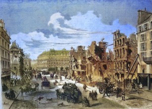 Paris, 1868, Demolition of the Capuchin Convent in the Rue de la Paix, France, Historic, digitally
