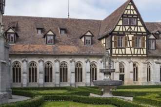 Cistercian monastery Bebenhausen, courtyard with garden, Bebenhausen, district of Tübingen,
