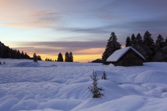 Hut, Alpstein area, Alpstein massif, Appenzell, Switzerland, Europe