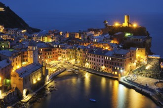 View of Vernazza village popular tourist destination in Cinque Terre National Park a UNESCO World