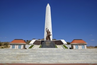 Obelisk on the National Heroes Acre, War Memorial of the Republic of Namibia, Auas Mountains, near