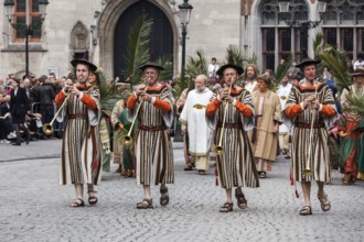 BRUGES, BELGIUM, MAY 17: Annual Procession of the Holy Blood on Ascension Day. Locals perform