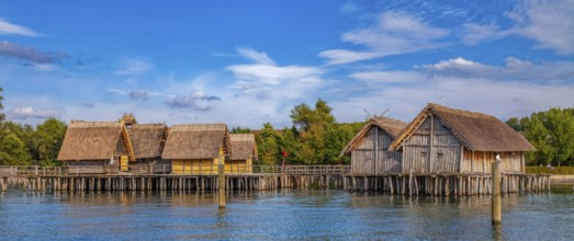 Lake Constance Pile Dwellings Panorama Germany
