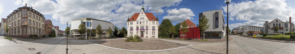 Trossingen Town Hall with Schultheiß-Koch-Platz Panorama Germany