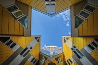 ROTTERDAM, NETHERLANDS, MAY 11, 2017: Cube houses, innovative cube-shaped houses designed by
