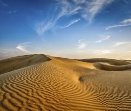 Dunes of Thar Desert. Sam Sand dunes, Rajasthan, India, Asia