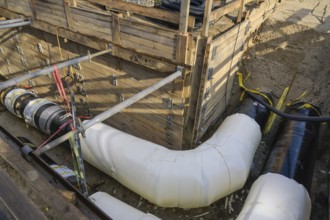 Vattenfall district heating network reinforcement, Hindenburgdamm, Lichterfelde,