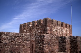 Defence defence tower, castle, Castelo de Silves, Silves, Algarve, Portugal, Europe