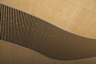 Roof construction, Oodi Central Library and Cultural Centre, design by ALA Architects, Helsinki,