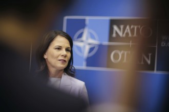 Annalena Bärbock (Alliance 90/The Greens), Federal Foreign Minister, gives a press briefing on the