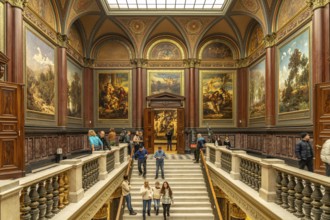Interior of the Hamburger Kunsthalle, Hamburg, Germany, Europe