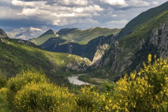 View of the Cetina Gorge with the River Cetina near Omis, Croatia, Europe