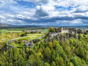 Stirling Castle from a drone, Stirling, Scotland, England, United Kingdom, Europe