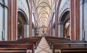 Havelberg Cathedral of St Mary, interior, Brick Gothic, Hanseatic town of Havelberg, Saxony-Anhalt,
