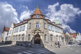 Former post office, built in 1906, today public library and residential building, Friedrich-Ebert-