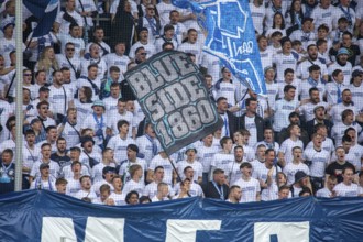 Football 3rd division, 2024/25 season, matchday 33: Waldhof Mannheim v 1860 Munich***About 3000