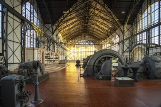 Machine hall of the disused coal mine and museum Zeche Zollern in Dortmund, part of the Route of