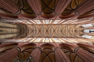 Vaults of the church of St Nikolai in the Hanseatic city of Wismar, Mecklenburg-Western Pomerania,