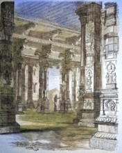 Hall at Tschillumbrum, India, ca 1870 / Halle zu Tschillumbrum, Indien, ca 1870, Historisch,
