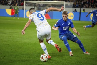 Football UEFA Europa League, 2024/25 season, matchday 2: TSG Hoffenheim v Dynamo Kyiv. On the ball: