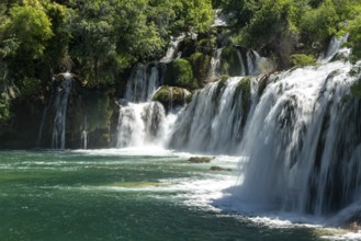 The Skradinski Buk waterfall in Krka National Park, Croatia, Europe