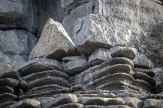 Bizarre limestone rock formations, El Torcal nature reserve, Torcal de Antequera, Malaga province,