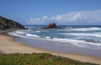 Vila do Bisbo, Algarve, Portugal - Ponta Ruiva Beach Praia da Ponta Ruiva, beautiful secluded sandy