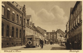 Historical postcard, picture postcard, Witttstock an der Dosse, Brandenburg, Germany, digitally