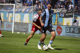 Football 3rd division, season 2024/25, matchday 2: Waldhof Mannheim vs Viktoria Köln. Player on the