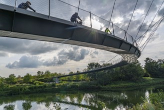 Bridge over the Rhine-Herne Canal near Gelsenkirchen Cycle and footpath, part of the ore railway